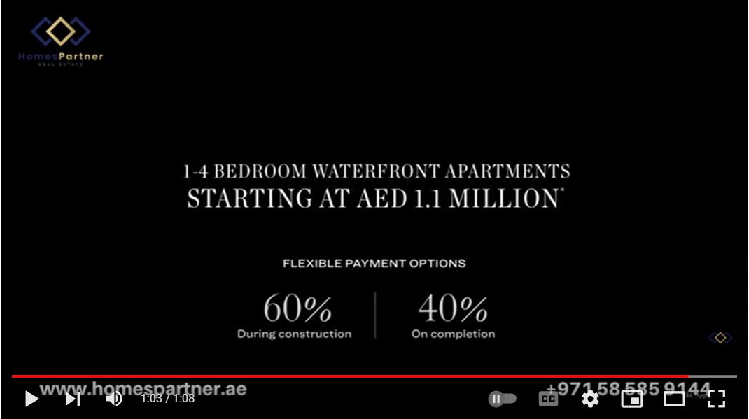 Sobah One Waterfront Apartments in Sobha Hartland